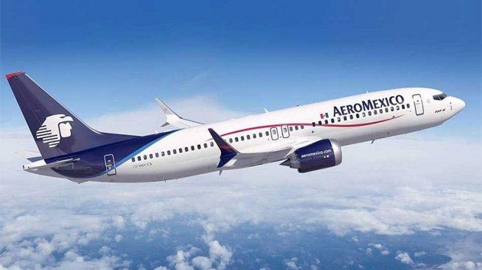 Pesawat maskapai Aeromexico.