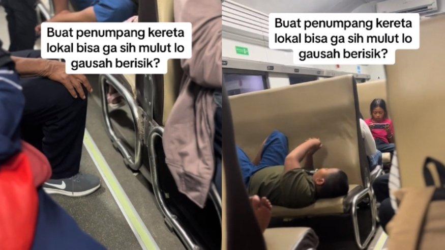 Video viral di TikTok seorang pria mengaku terganggu dengan kondisi KA lokal yang berisik.