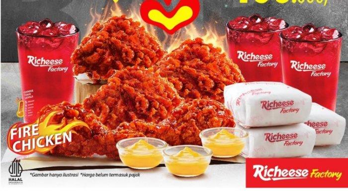 Ilustrasi menu Richeese Factory.