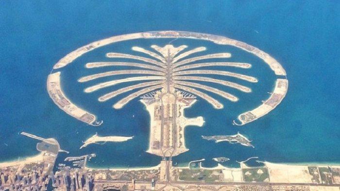 Pulau Palm di Dubai, salah satu tempat di bumi yang terlihat dari ruang angkasa