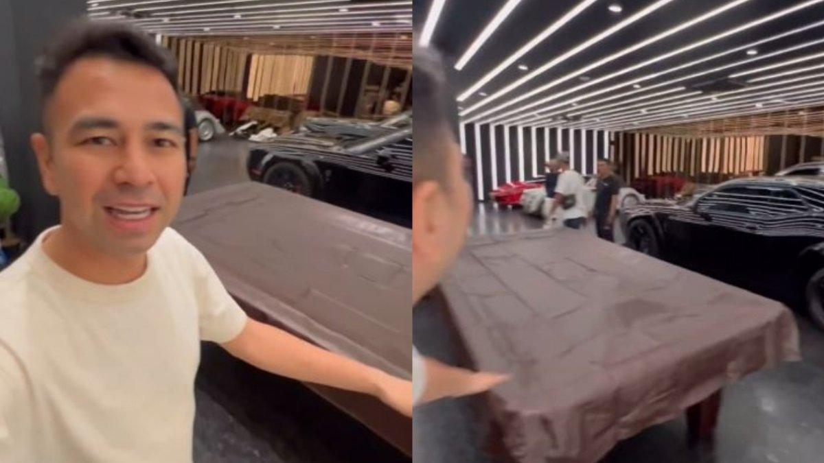 Raffi Ahmad mendapat kiriman meja billiard dari crazy rich Malang, Gilang Widya Pramana dan Shandy Purnamasari.