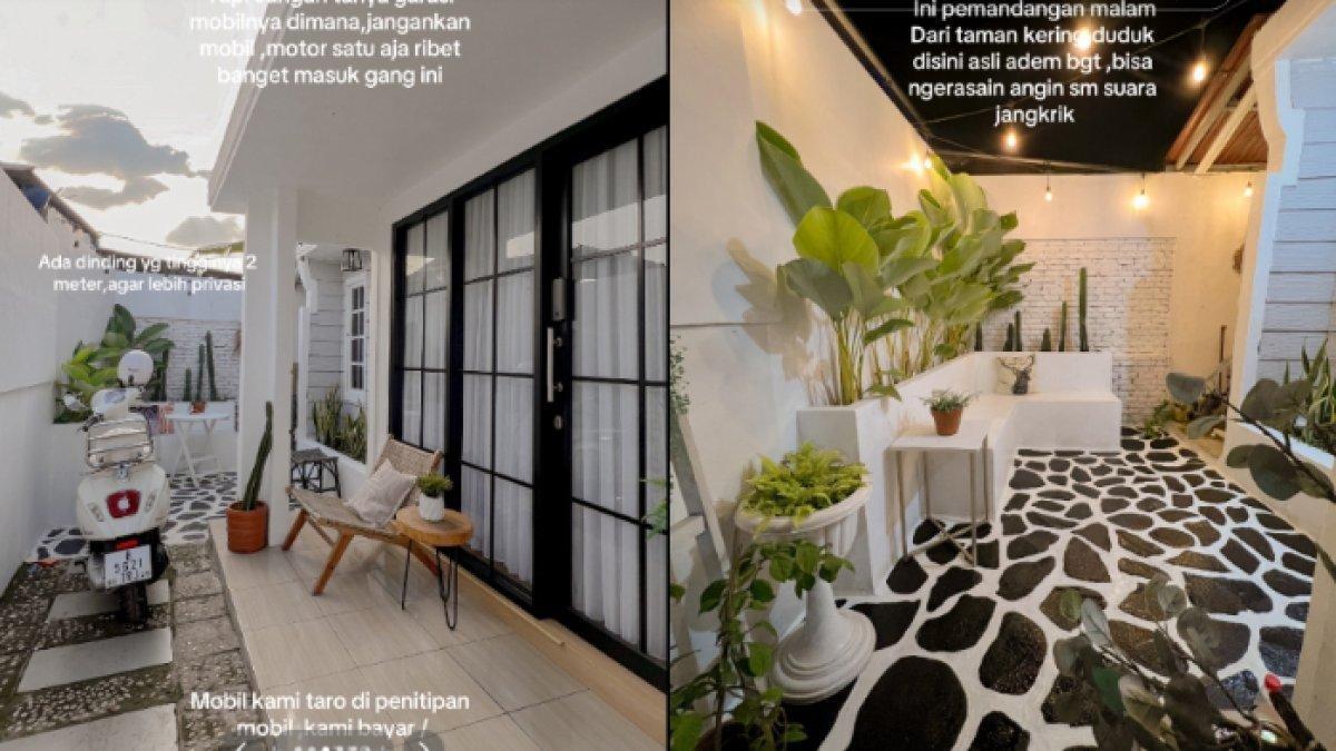 Seorang wanita bernama Rika Resti membagikan potret rumahnya yang bergaya minimalis modern, padahal letaknya di dalam gang sempit.