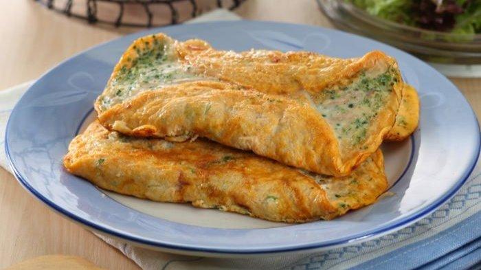 Sajian telur tuna brokoli.