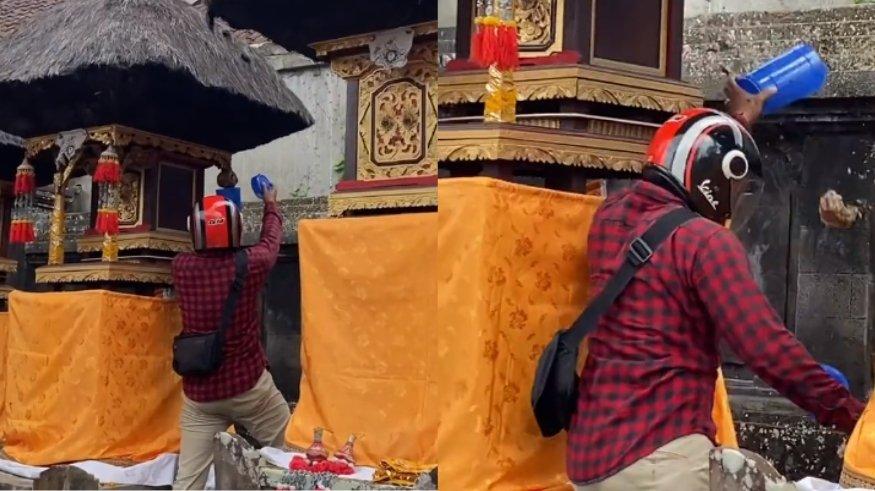 Video viral memperlihatkan aksi seorang pria yang berusaha memusnahkan sarang tawon namun gagal.