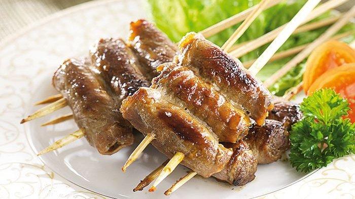 Sate kambing gulung sukiyaki.