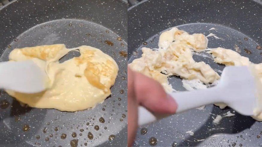 Ilustrasi scrambled pancake.