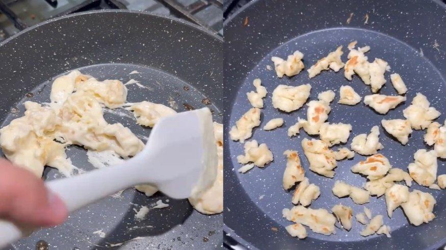 Ilustrasi scrambled pancake.