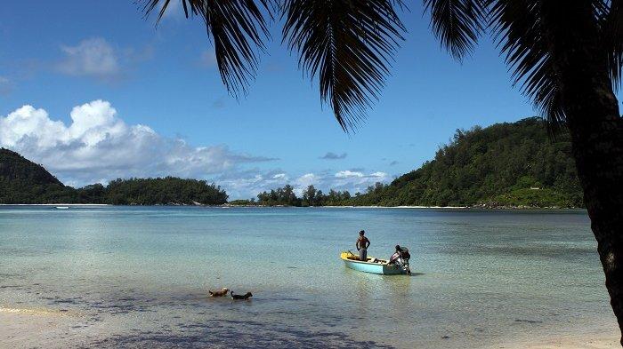 Suasana pantai di Seychelles