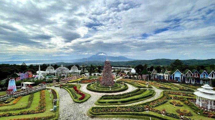 Spot foto menarik di Taman Bunga Celosia.