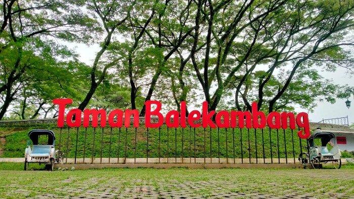 Spot ikonik Taman Balekambang Solo, Jawa Tengah, Selasa (19/4/2022).