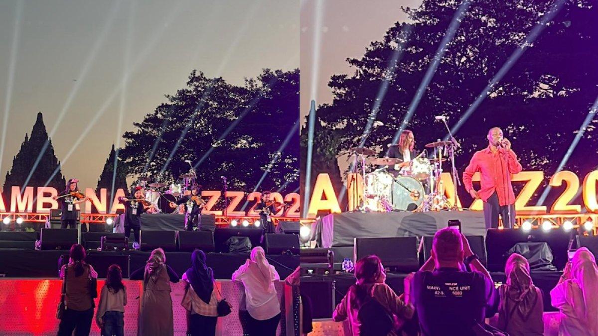 Kemeriahan Prambanan Jazz di Candi Prambanan, Minggu (16/7/2023).