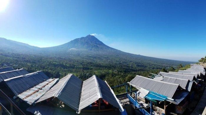 Suasana wisata di Ketep Pass, Sawangan, Kabupaten Magelang, Senin (5/10/2020).