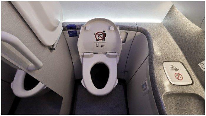 Ilustrasi toilet pesawat