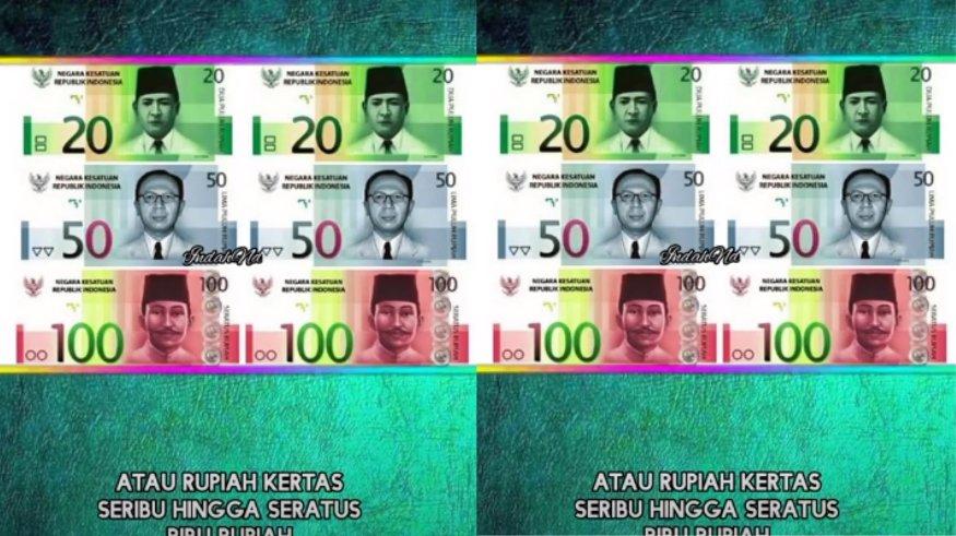 Video viral di TikTok memperlihatkan uang baru Indonesia dengan nominal Rp 20 hingga Rp 100.