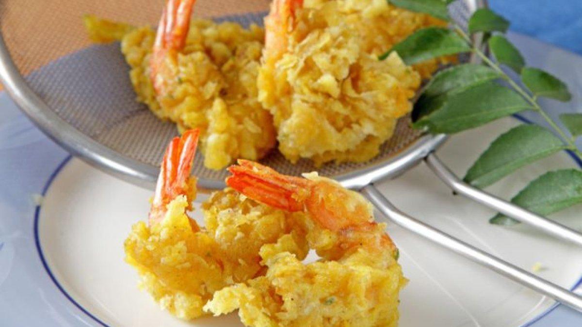 Udang goreng kari.