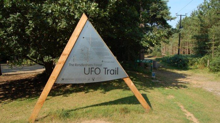 Ufo Trail di Rendlesham forest, Capel Saint Andrew, Inggris