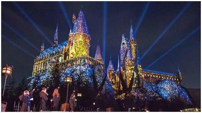 Suasana liburan di Universal Studios Japan, Osaka, Jepang