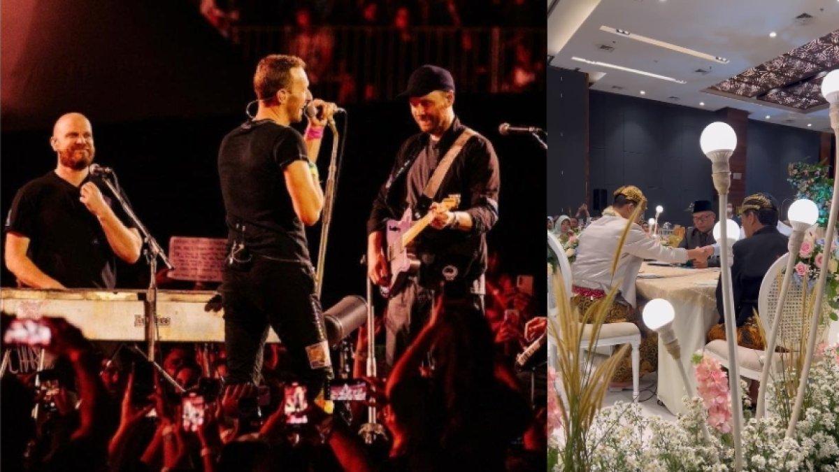 Viral acara akad nikah menggunakan tiket konser Coldplay sebagai mahar pernikahan.