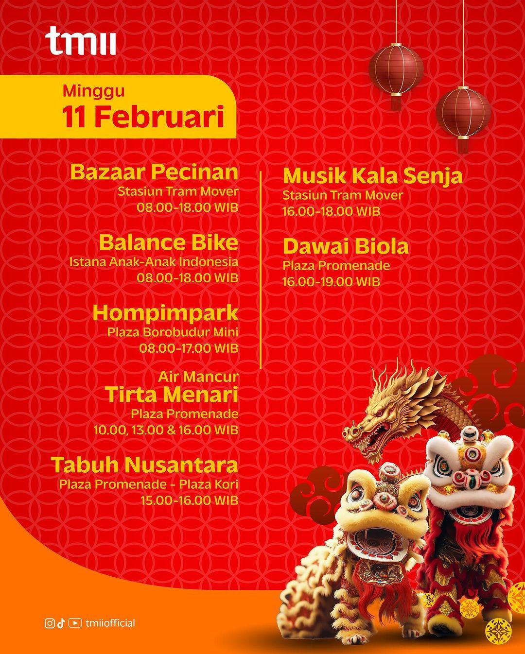 Festival Pecinan TMII. (Instagram/tmiiofficial)