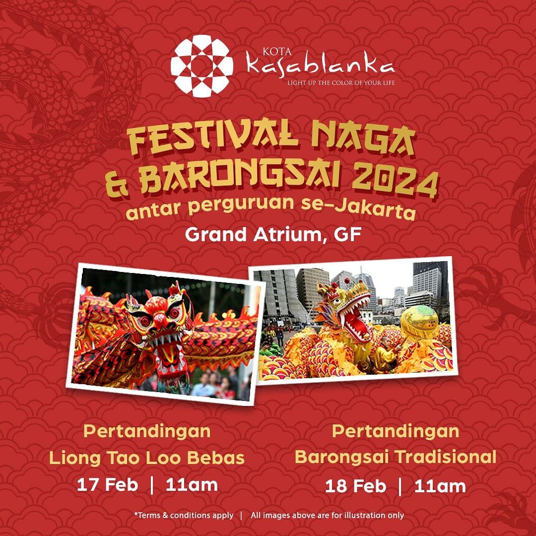 Kota Kasablanka gelar pertandingan barongsai. (Instagram/kotakasablanka)