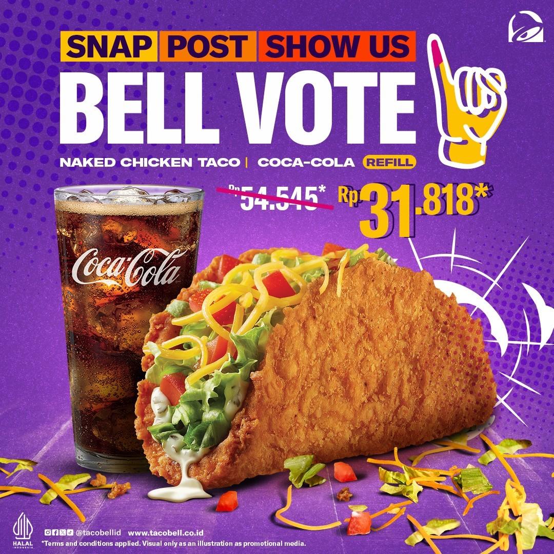 Promo pemilu Taco Bell. (Instagram/tacobellid)