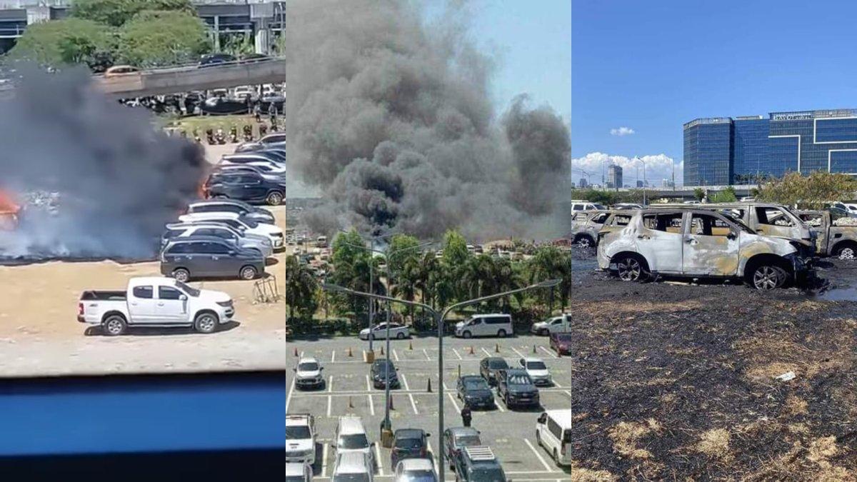 19 mobil terbakar di Filipina akibat cuaca panas.