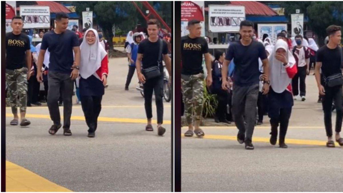 3 kakak laki-laki jemput adik perempuannya dari sekolah (2)