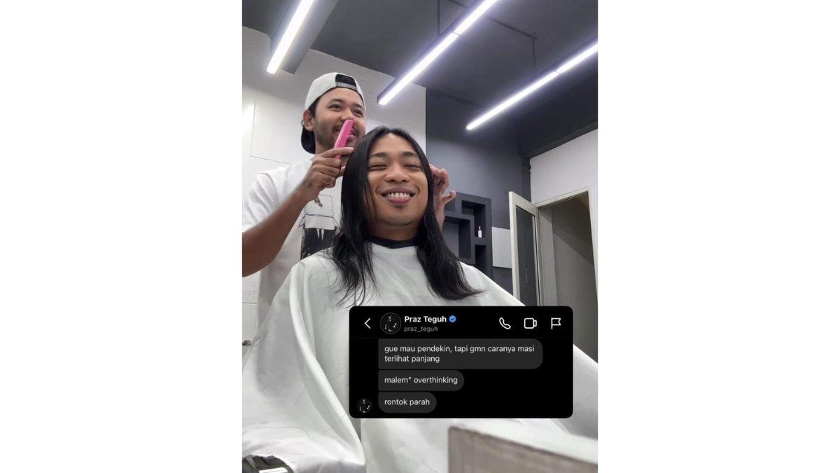 5 foto Praz Teguh dulu gondrong sekarang bondol, Beri alasan potong rambut
