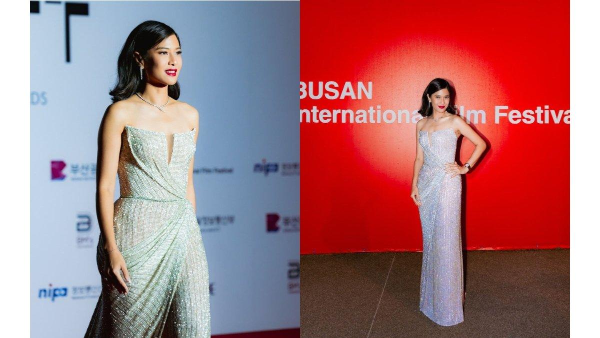 5 foto keseruan Dian Sastro Global OTT Awards 2024, Anggun dihadapan media massa