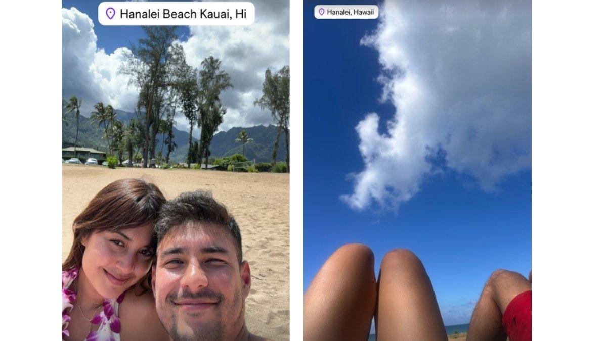 5 foto lamaran Aurelie Moeremans dan Tyler Bigenho di Hawai, Lanjut liburan setelah lamaran