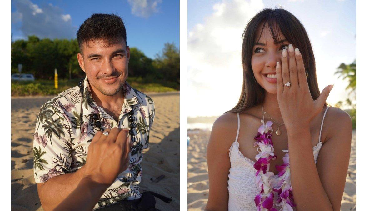 5 foto lamaran Aurelie Moeremans dan Tyler Bigenho di Hawai, Potret sederhana bermakna selamanya