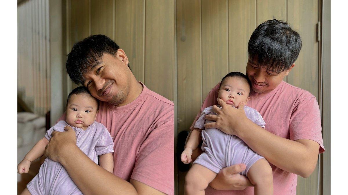 5 momen lucunya anak Joshua Suherman dan Clairine Christabel, Umur 2 bulan sudah sadar kamera