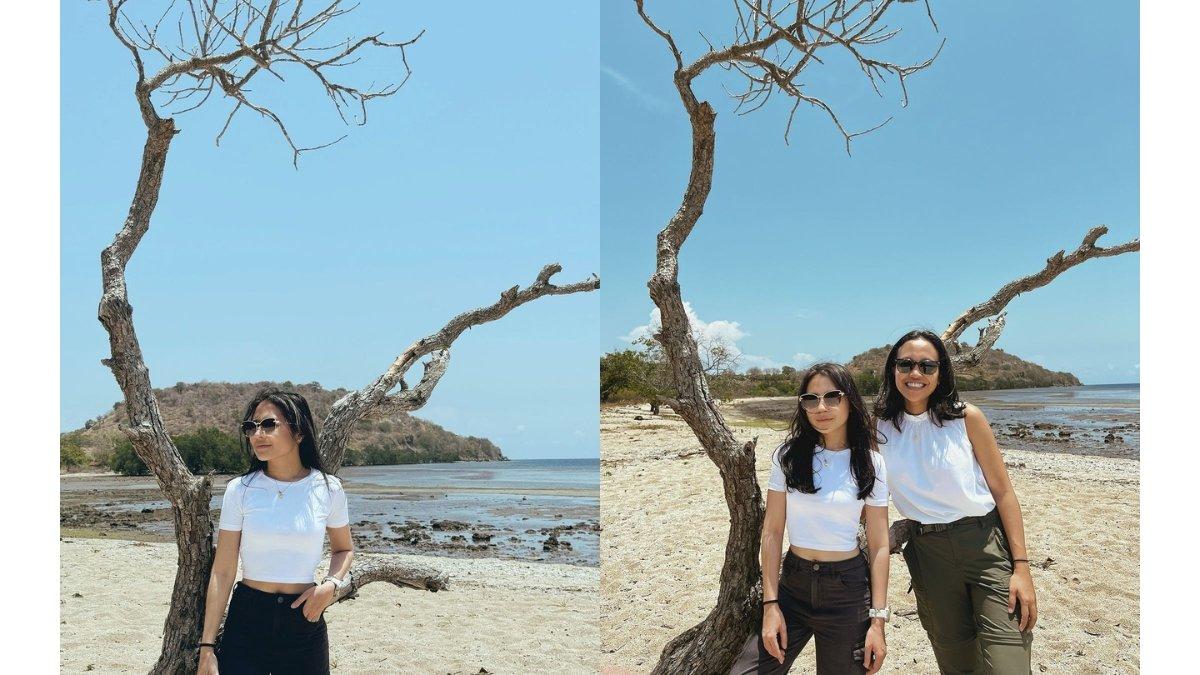 5 potret Prilly Latuconsina jelajahi laut Sumbawa, Awali dengan potret tepi pantai