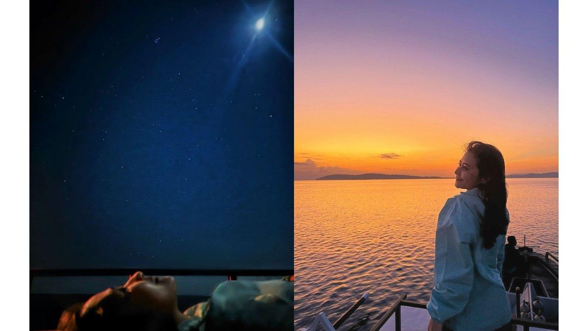 5 potret Prilly Latuconsina jelajahi laut Sumbawa, Ditemani sunset dan taburan bintang