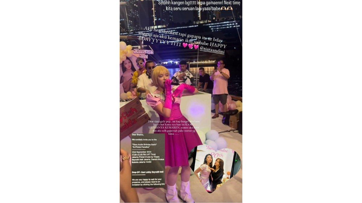 5 potret Tiara Andini gelar pesta ulang tahun ke-23, Lama tak jumpa lupa baca undangan