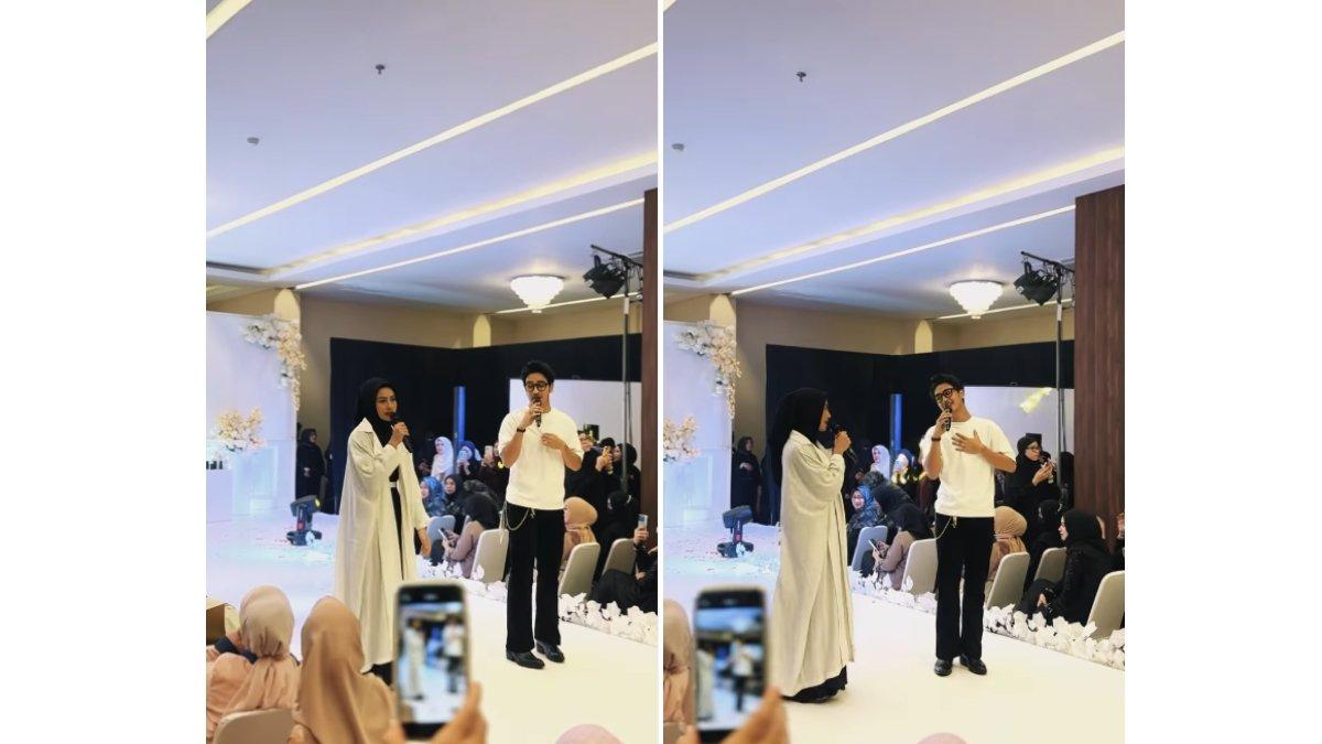 5 potret duet Sintya dan Abidzar di grand launching parfum Ummi Pipik, berduet dengan Abidzar