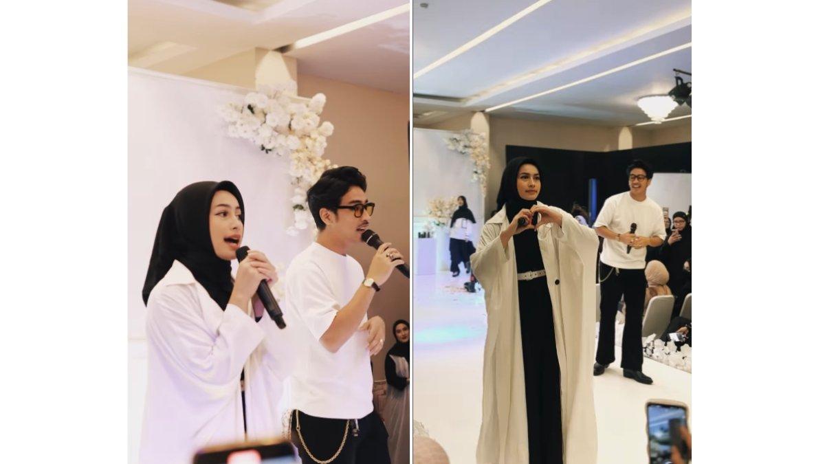 5 potret duet Sintya dan Abidzar di grand launching parfum Ummi Pipik, goyang tipis