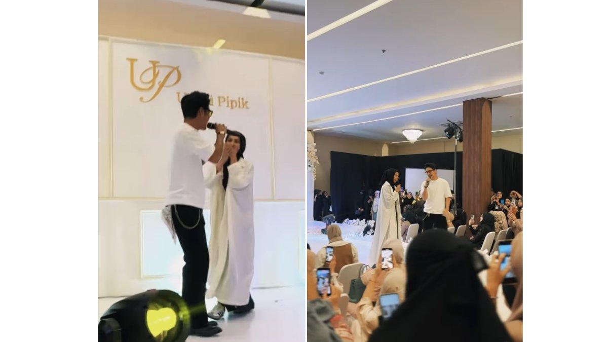 5 potret duet Sintya dan Abidzar di grand launching parfum Ummi Pipik,jadi sorotan tambu undabgan