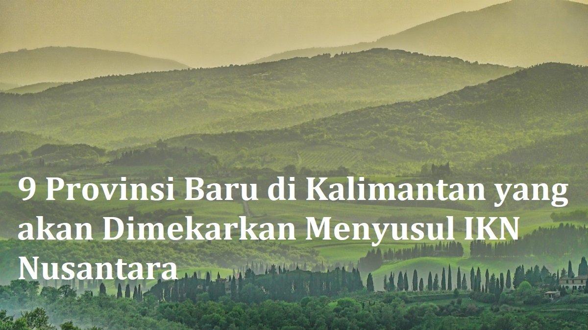Sudah diusulkan masyarakat dan pemerintah setempat, 9 bakal provinsi baru di Kalimantan yang akan dimekarkan menyusul IKN Nusantara. Mana saja?