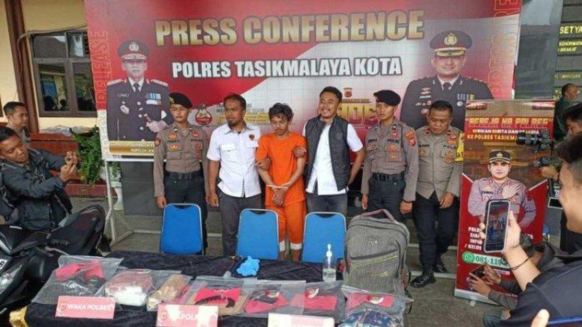 AKBP Sy Zaenal Abidin menunjukkan pelaku pembunuhan wanita asal Ciamis