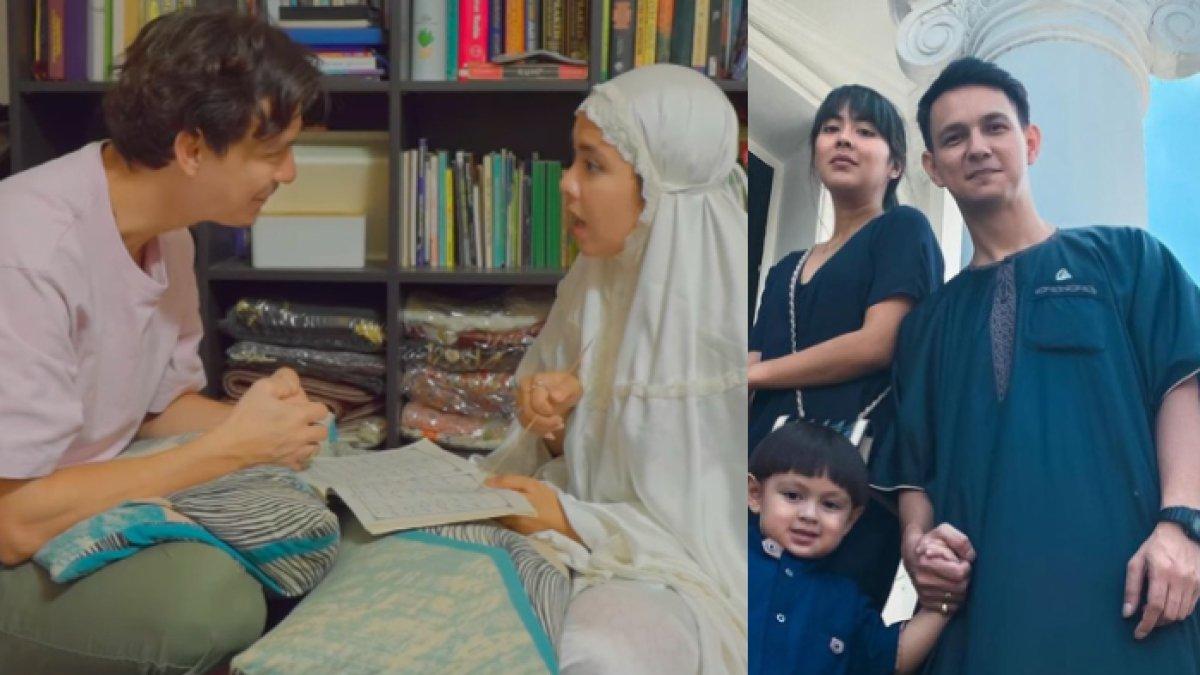 AKTOR MUALAF,- Sosok aktor berdarah Indonesia-Jerman yang mendadak ingin jadi mualaf tapi tak tahu alasannya. Kini belajar ngaji dan salat bareng istri.