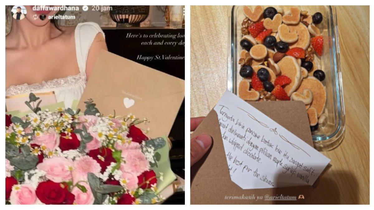 ASMARA ARIEL TATUM - Ariel Tatum diduga pacaran dengan Daffa Wardhana, dapat buket bunga hingga buatkan pancake bentuk love.