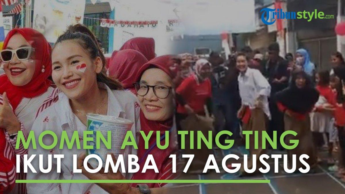 Keseruaan Ayu Ting Ting Ikut Lomba 17 Agustus, Wajah Cemong Ikut Balap Karung, Menang Dapat Sembako