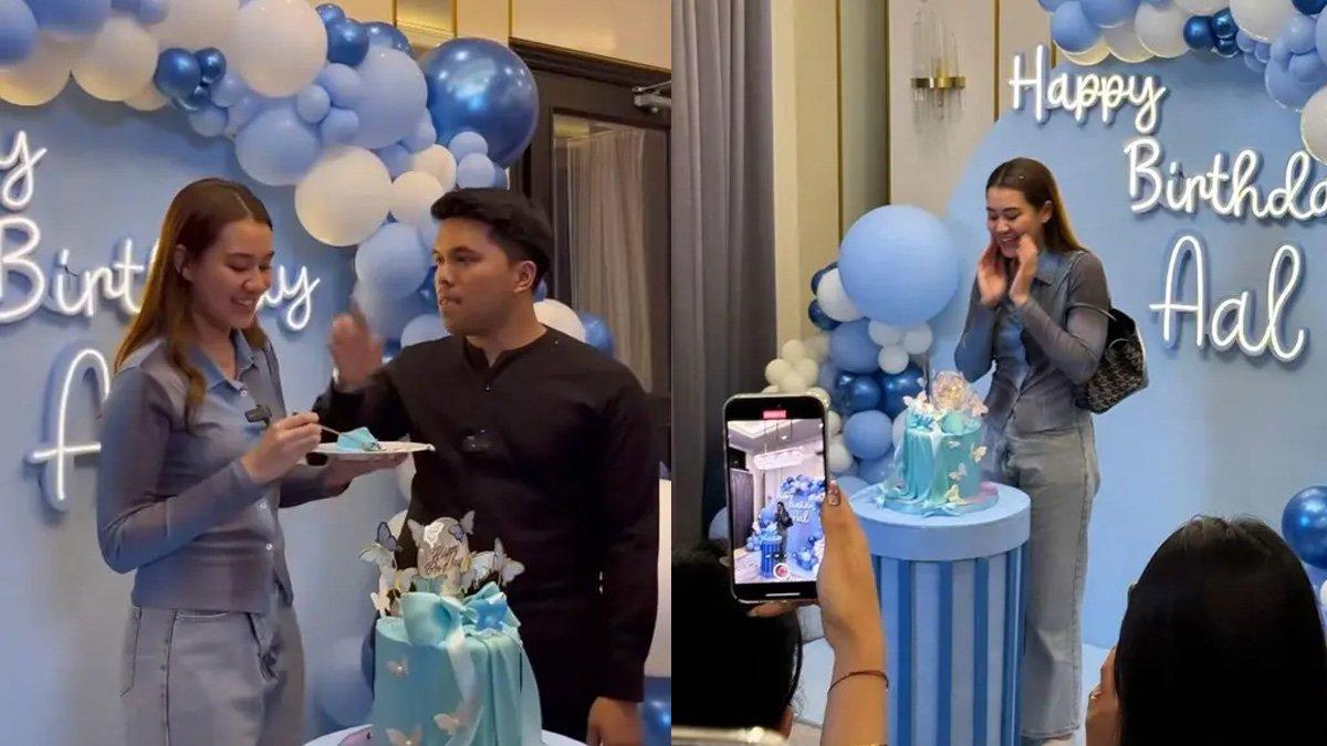 Aaliyah Massaid dapat kejutan ulang tahun dari Thariq Halilintar.