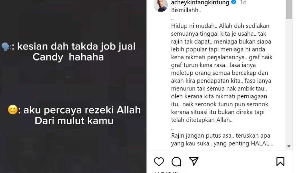 Achey buka suara setelah kepergok jualan permen dan disebut tak laku lagi jadi artis.