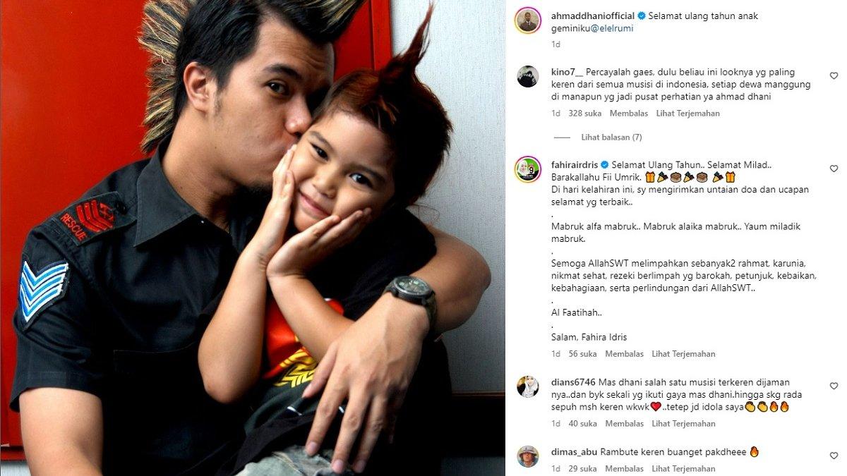 Ahmad Dhani ucapkan selamat ultah untul Ek Rumi