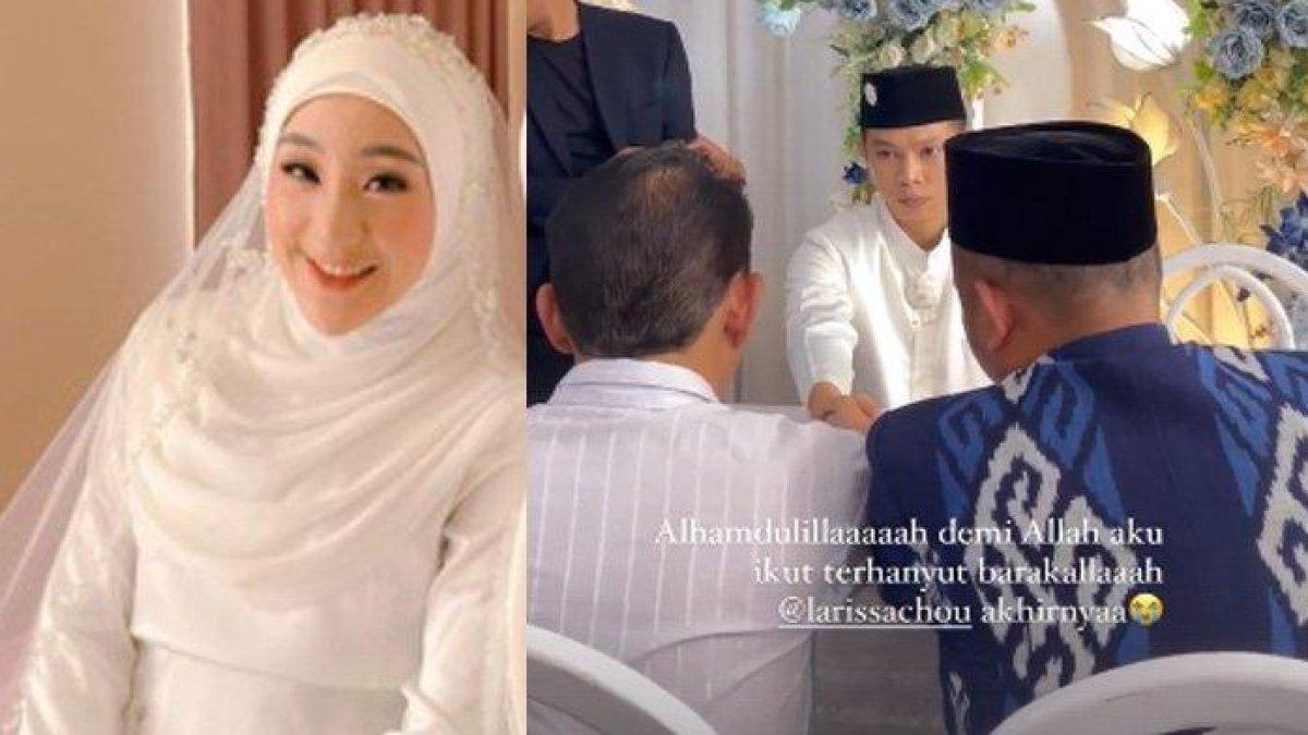 Akhirnya Larissa Chou resmi menikah dengan Ikram Rosadi, Minggu (3/9/2023).