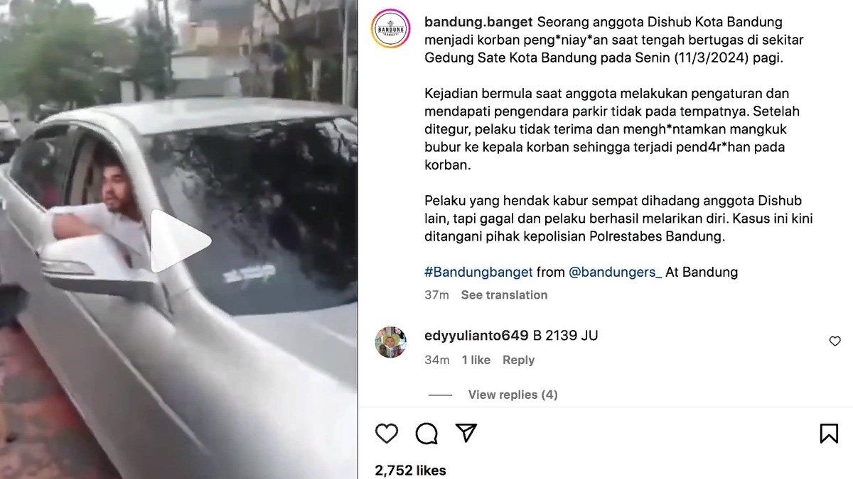 Aksi arogansi pengguna jalan terhadap anggota Dishub.