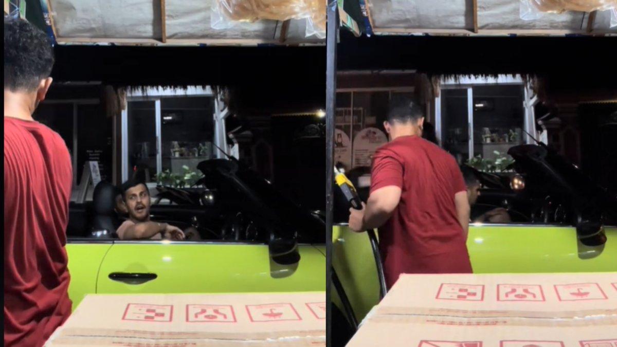 Aksi bule di Bali naik Ferrari tapi beli bensin eceran di Pertamini.