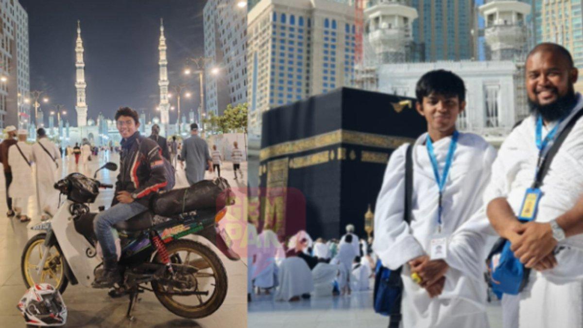 Aksi pemuda satu ini membuat orang terkagum-kagum sekaligus heran, ia nekat umrah naik motor bebek